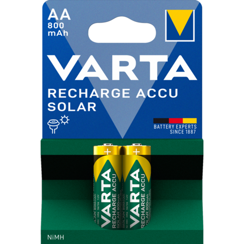 Акумулаторни батерии за соларни лампи AA Varta Solar AA - 800 mAh