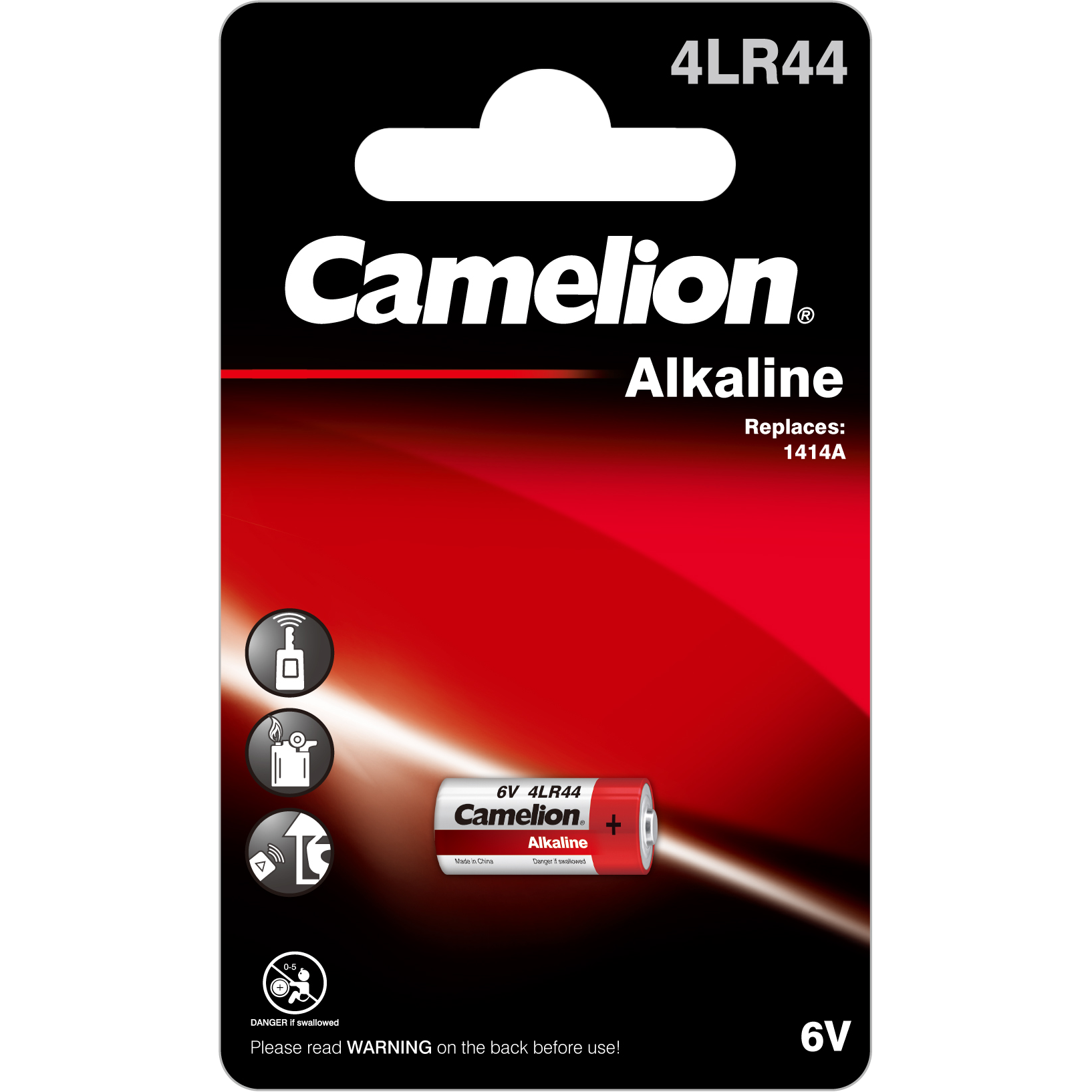 Алкална батерия 4LR44 Camelion 4LR44 - 6V