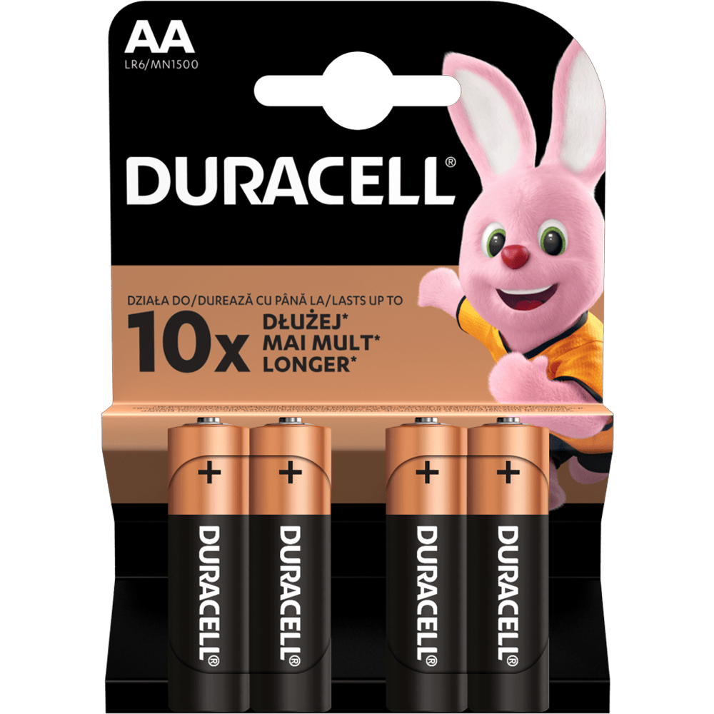 Alkaline Batteries AA Duracell Basic MN1500 AA - 4 pcs