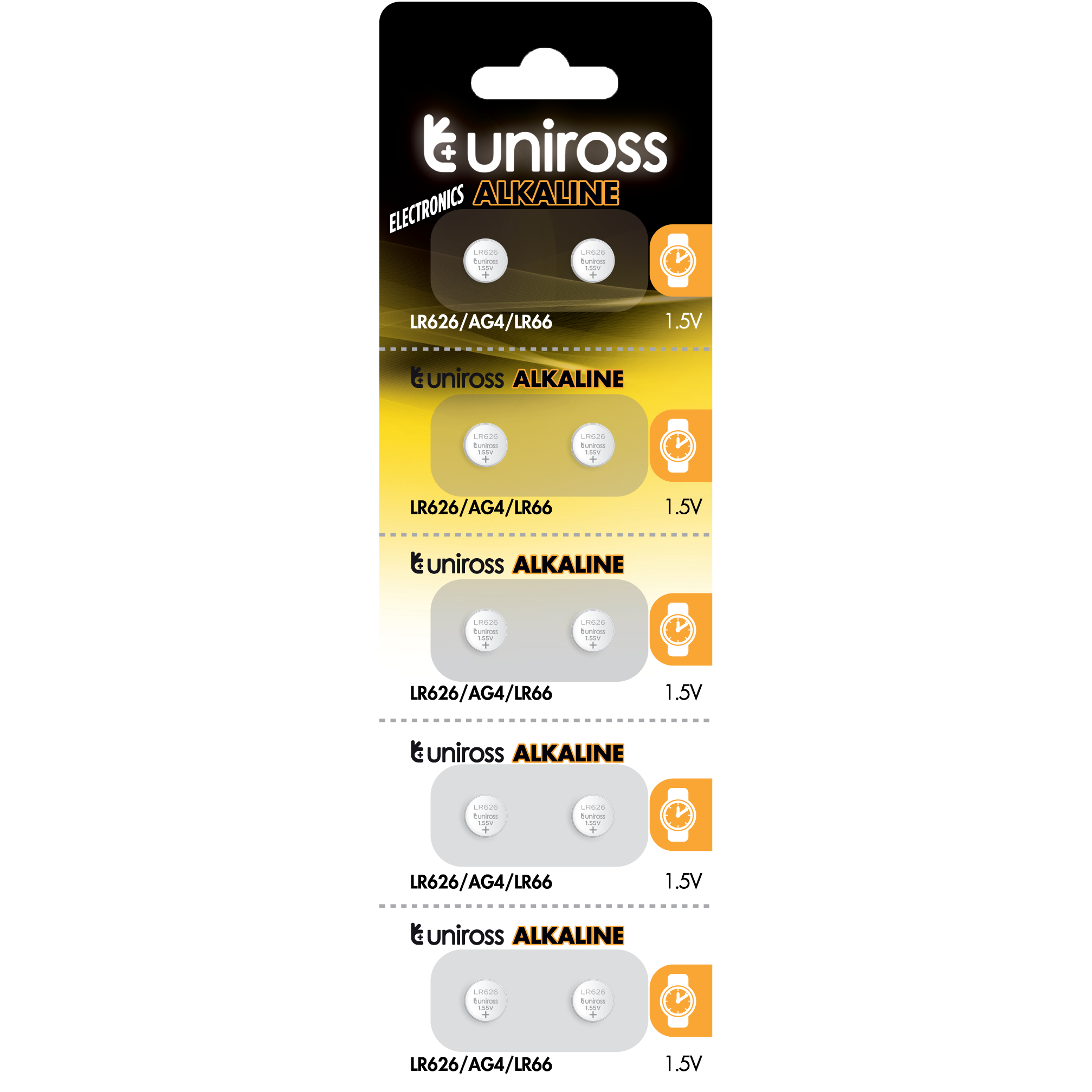 Alkaline Batteries AG4 Uniross - LR626 - 377 - 177