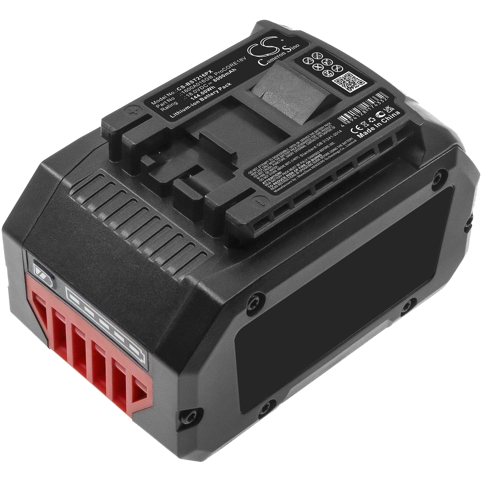 Battery for Bosch GSR 18V GDS 18V 1600A016GB - 18V 8AH