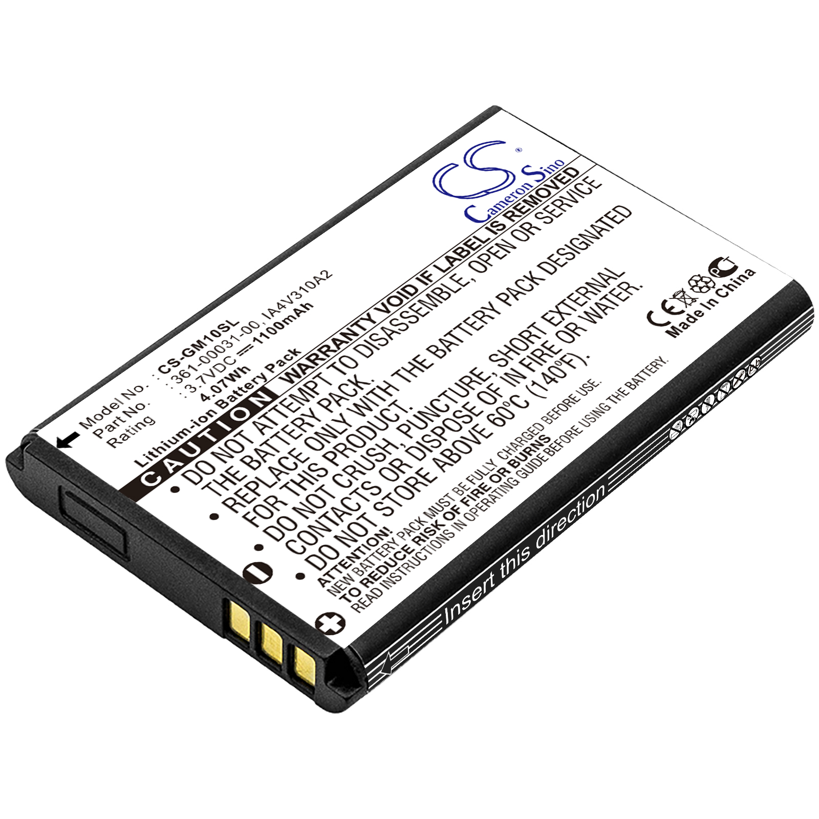 Battery for navigation Garmin GPS Mobile 10
