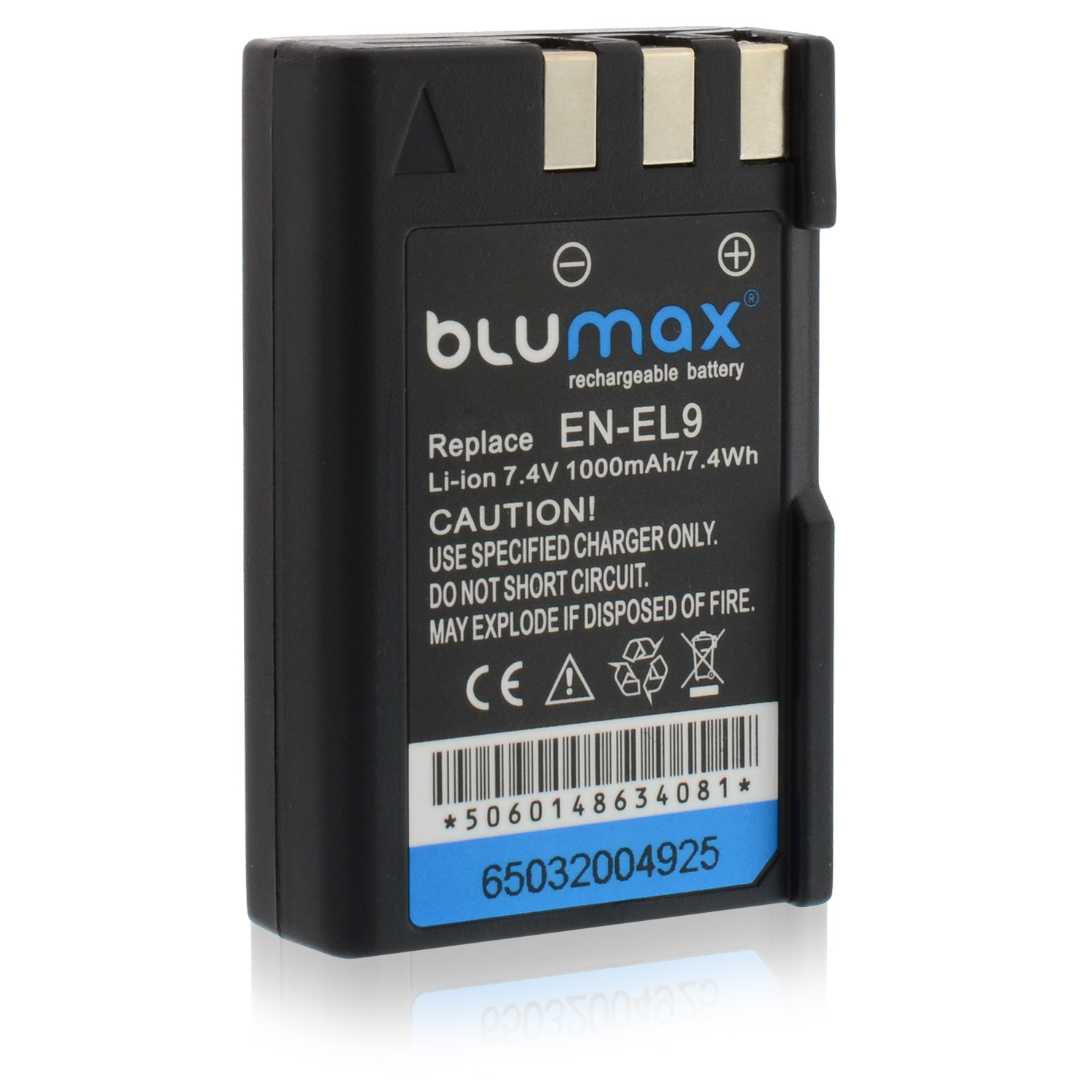 Battery for Nikon EN-EL9 Li-Ion 1000 mAh