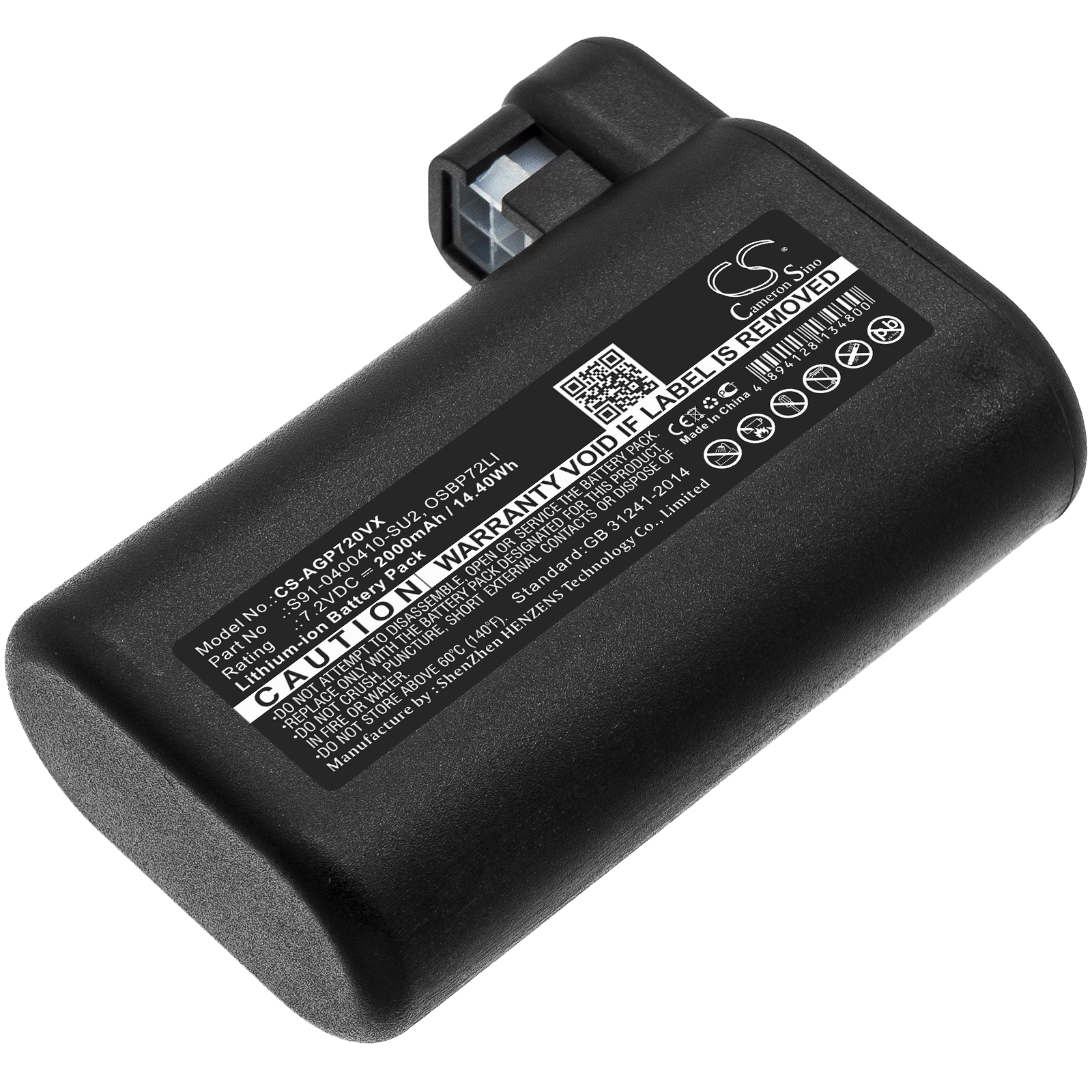 Battery for vacuum cleaner AEG S91-0400410-SU2 - 7.2V 2000 mAh