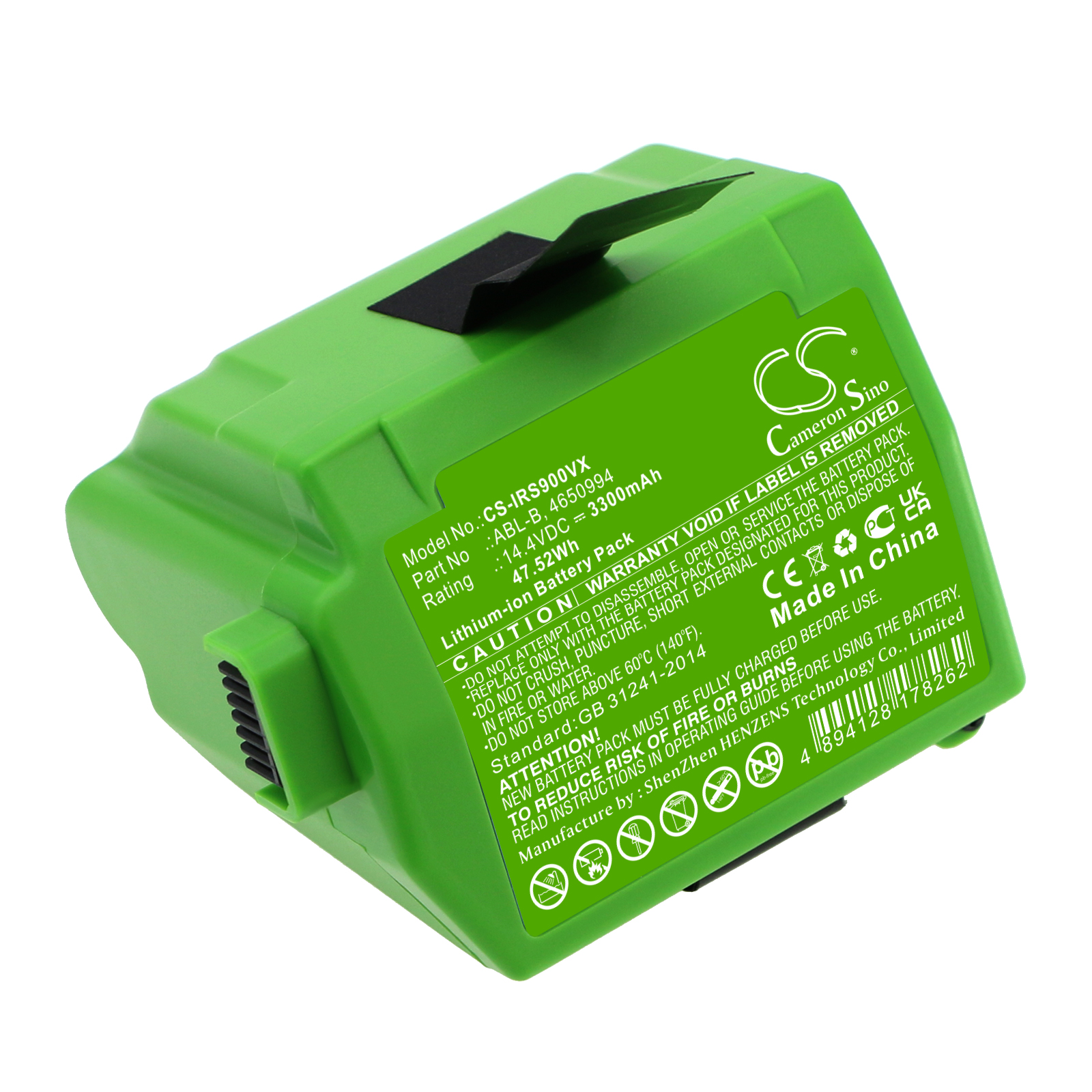 Battery for vacuum cleaner iRobot Roomba S9 S955020 - 14.4V 3300 mAh