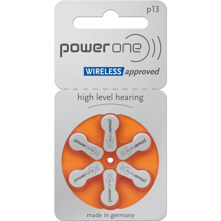 Hearing Aid Batteries 13 PowerOne PR48 - 1.44V