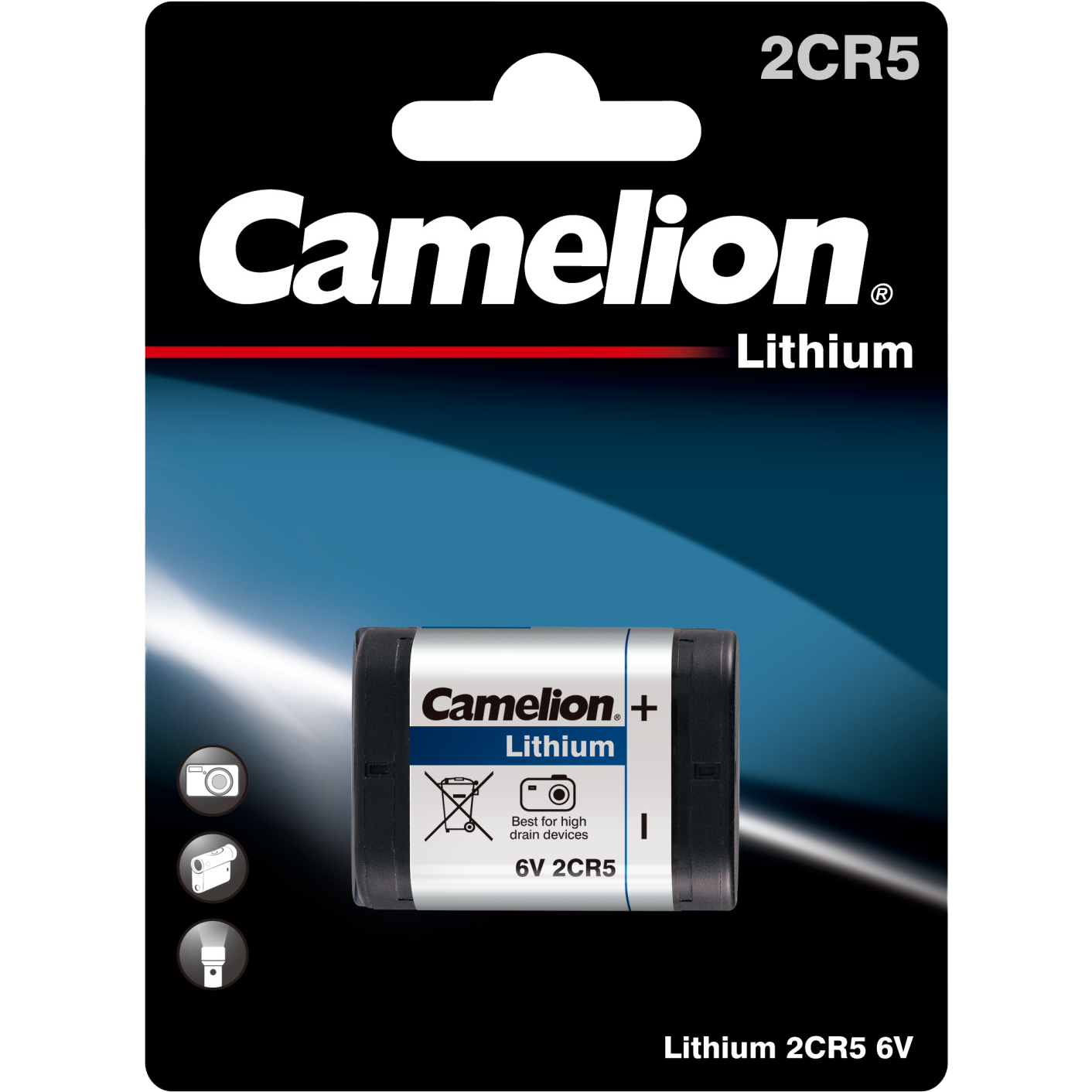 Lithium Battery 2CR5 6V Camelion