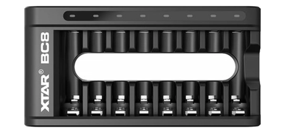 Зарядно за 8 батерии АА / ААА Li-Ion и Ni-MH - XTAR с USB Type C