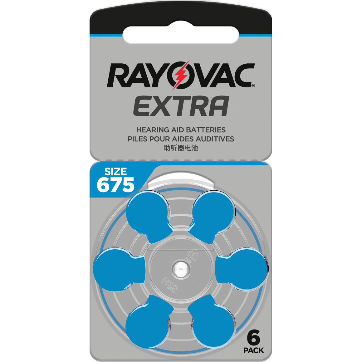 Hearing Aid Batteries 675 Extra Advance Rayovac