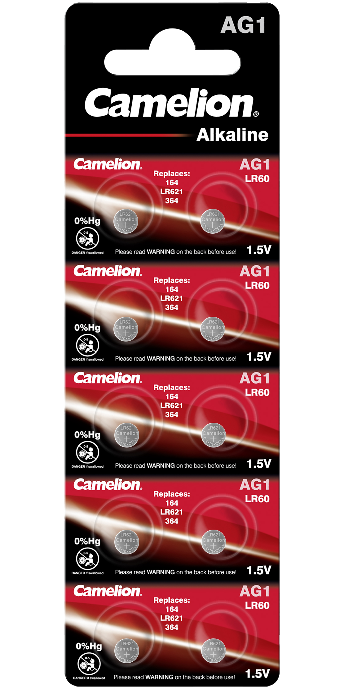 Alkaline Batteries AG1 Camelion - LR621 - 364 - 164