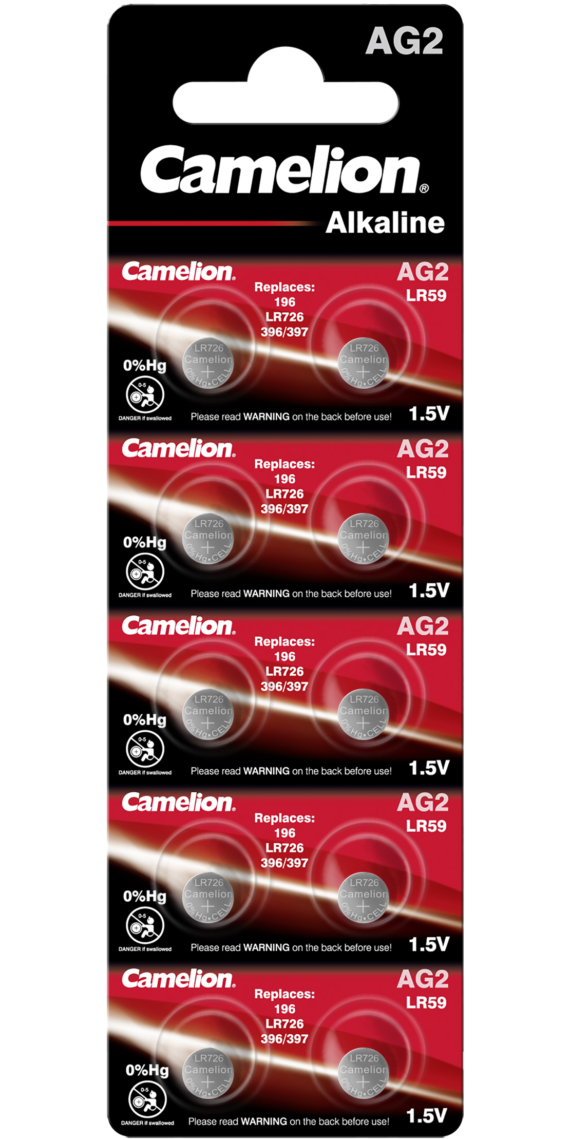 Alkaline Batteries AG2 Camelion LR726 396 196