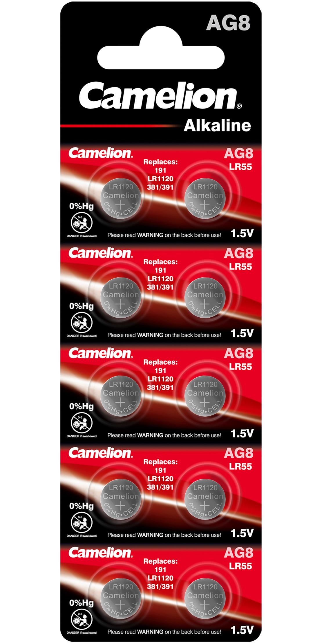 Camelion AG8 alkaline batteries LR1120 391 191