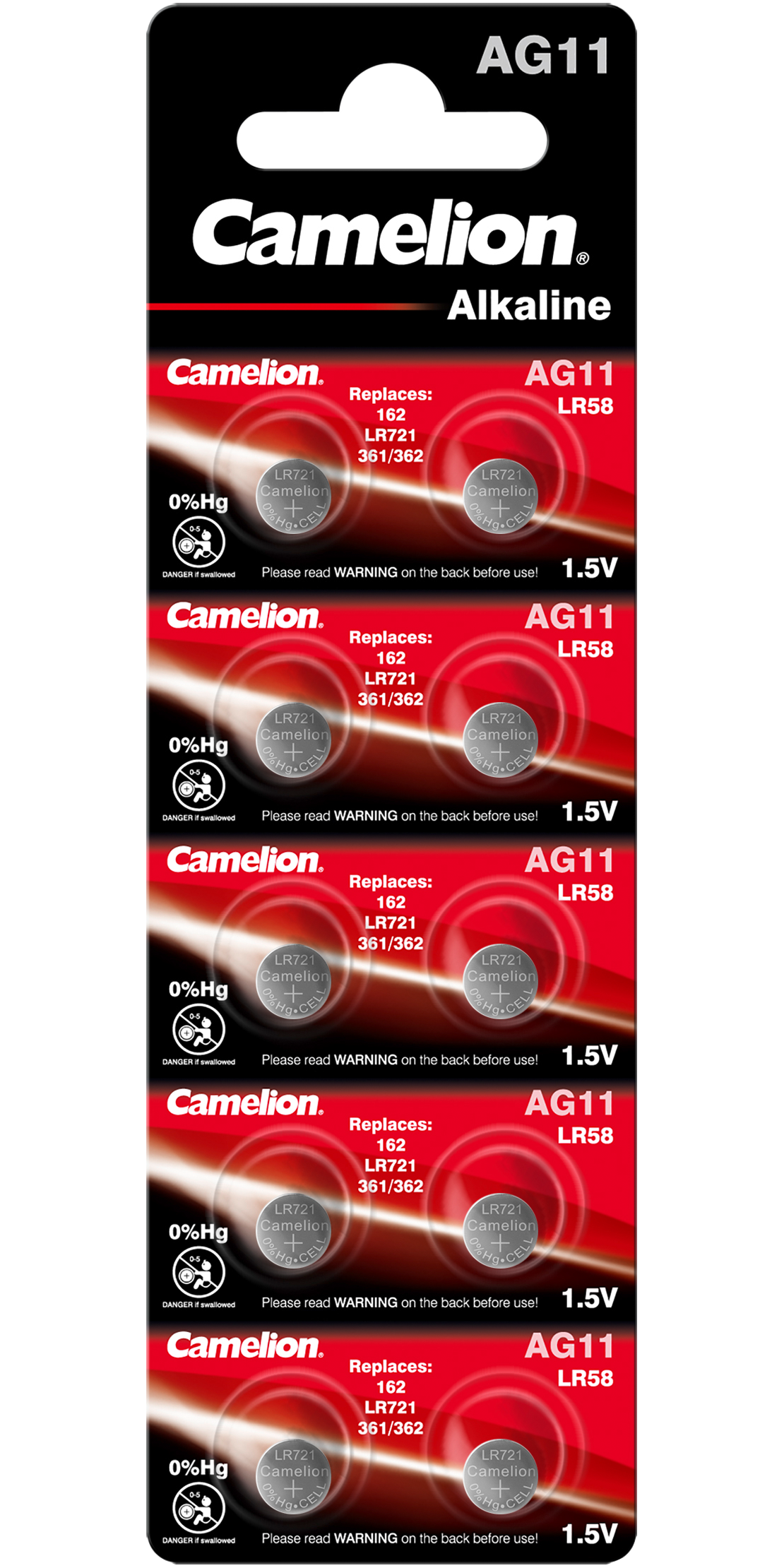 Alkaline Batteries AG11 Camelion LR721 362 162