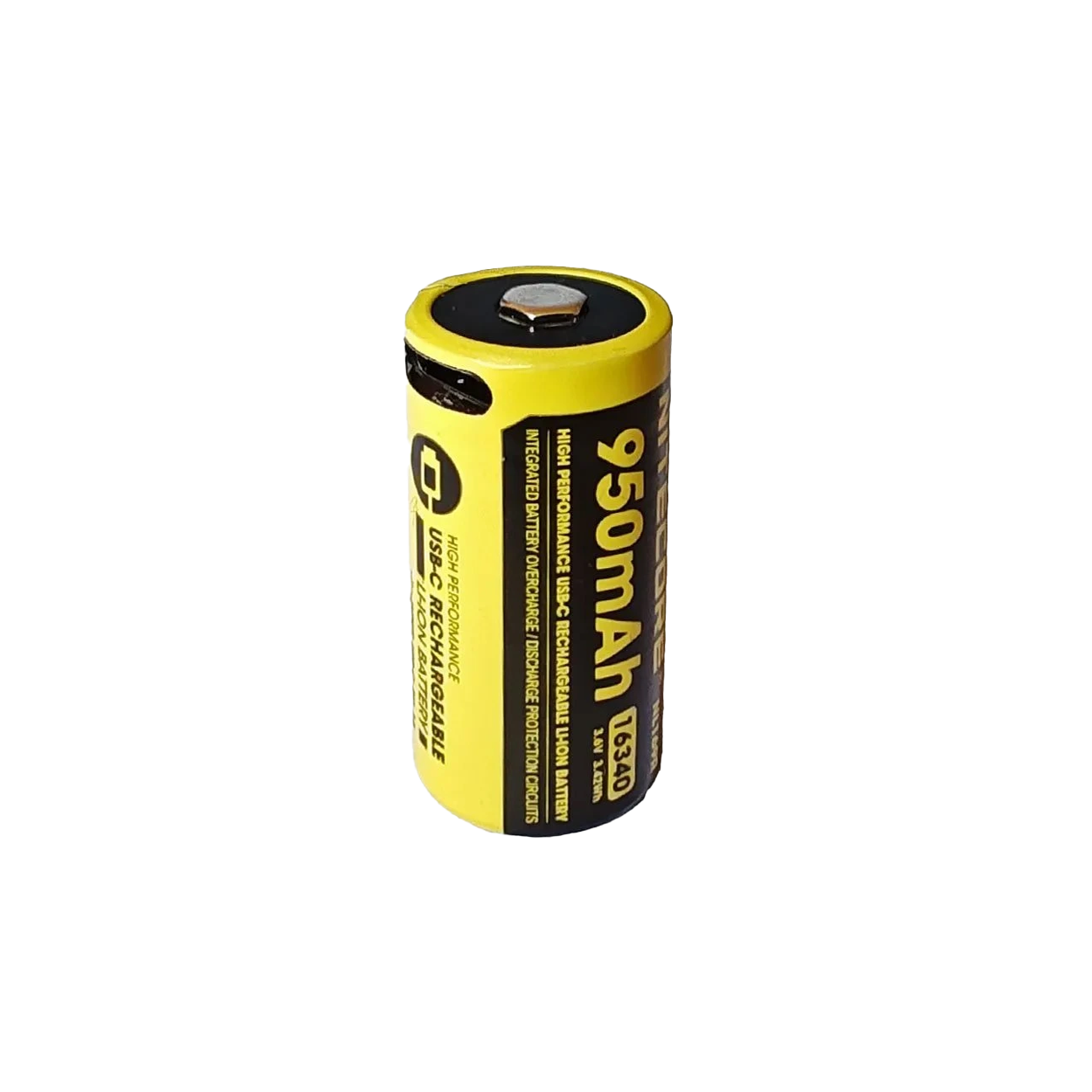 Rechargeable Battery CR123A Nitecore 16340 RCR123A 950 mAh USB Type-C