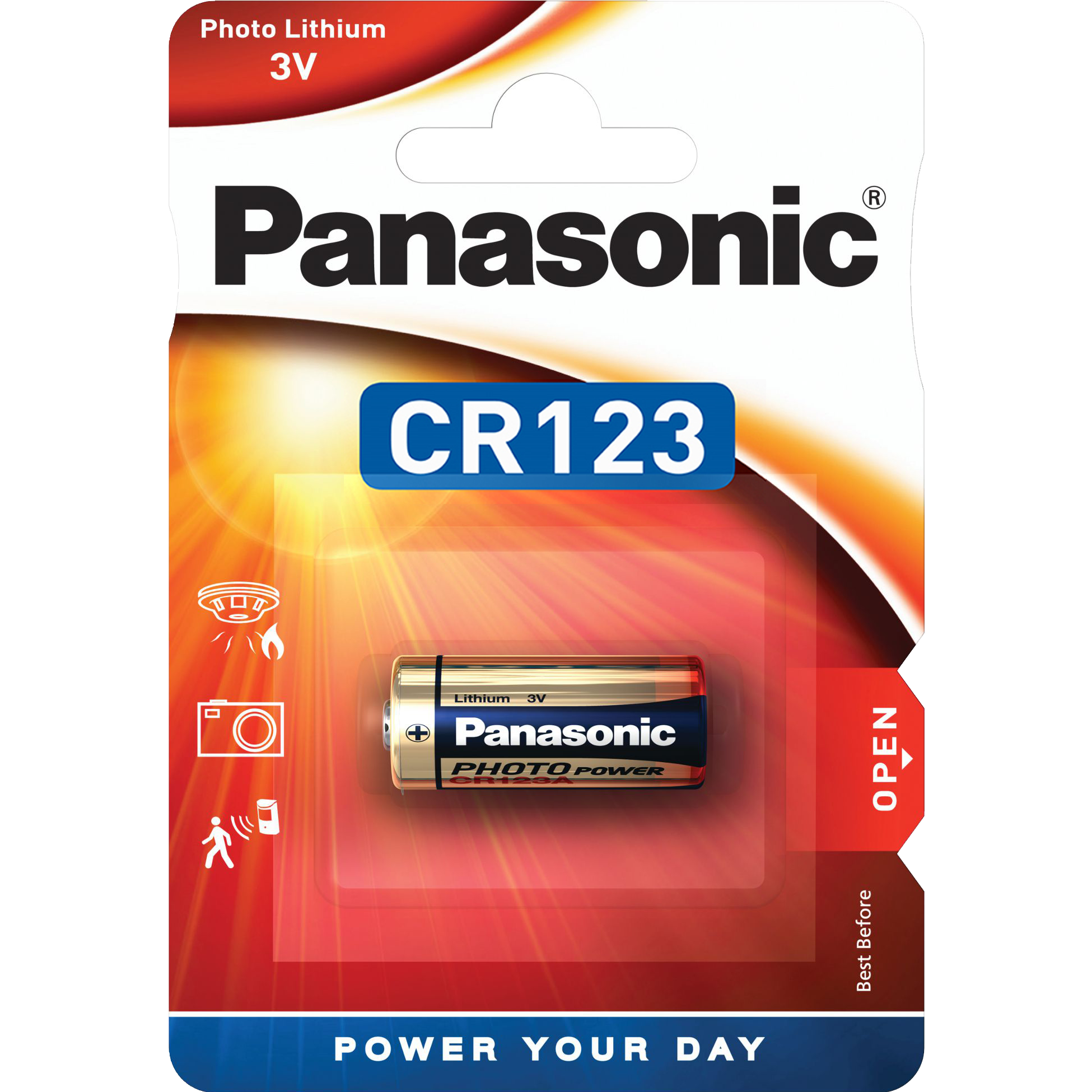 Литиева батерия CR123 Panasonic CR123A - 3V