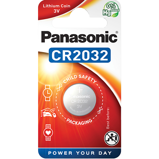 Литиева батерия CR2032 Panasonic CR2032 - 3V
