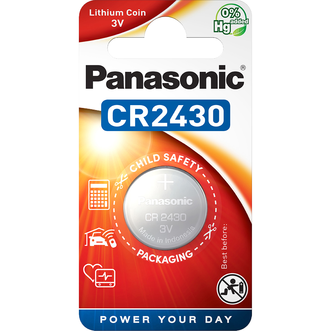 Литиева батерия CR2430 Panasonic 3V