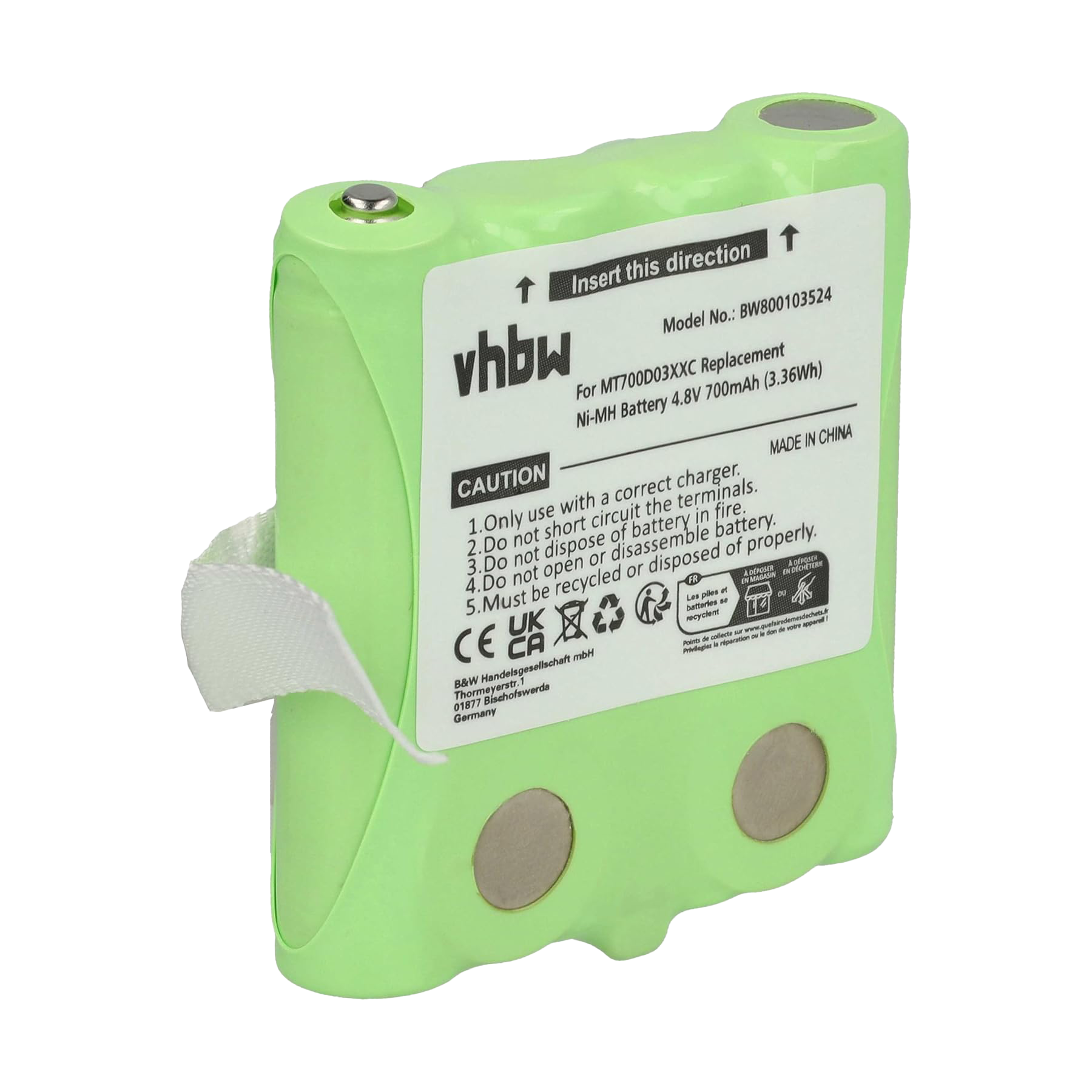 Battery for two-way radio DeTeWe Outdoor PMR 8000 - 4.8V 700 mAh