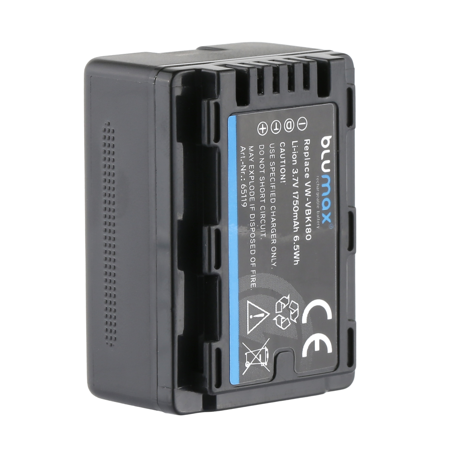 Battery for camcorder Panasonic VW-VBK180 1750 mAh Li-Ion 3.7V