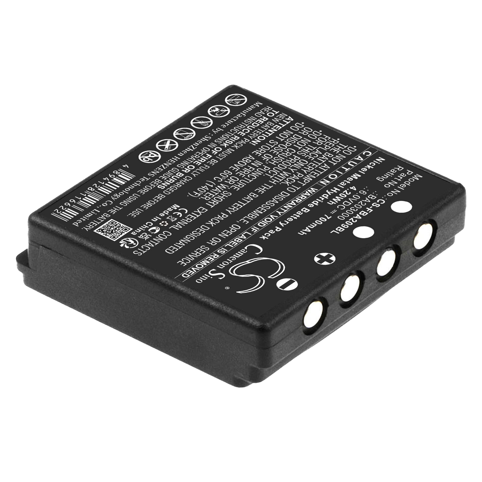 Battery for HBC BA209060 BA209061 BA209062 - 6V 700 mAh