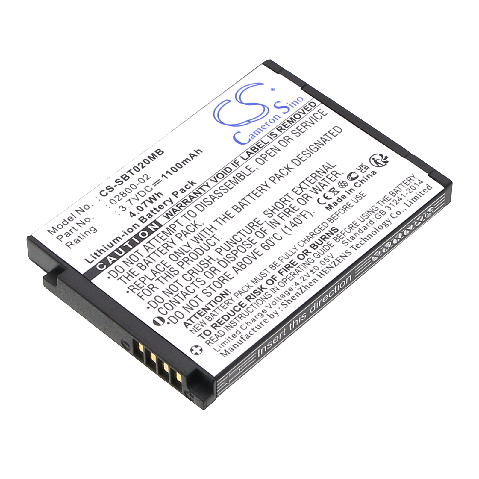Battery for baby monitor Summer 02800-02 - 3.7V 1100 mAh