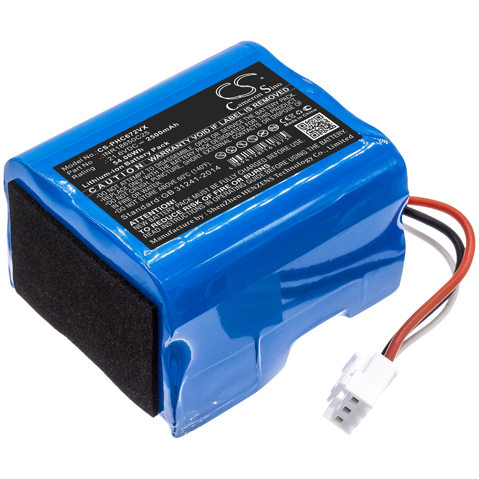 Battery for vacuum cleaner Philips INR18650C25 - 21.6V 2500 mAh