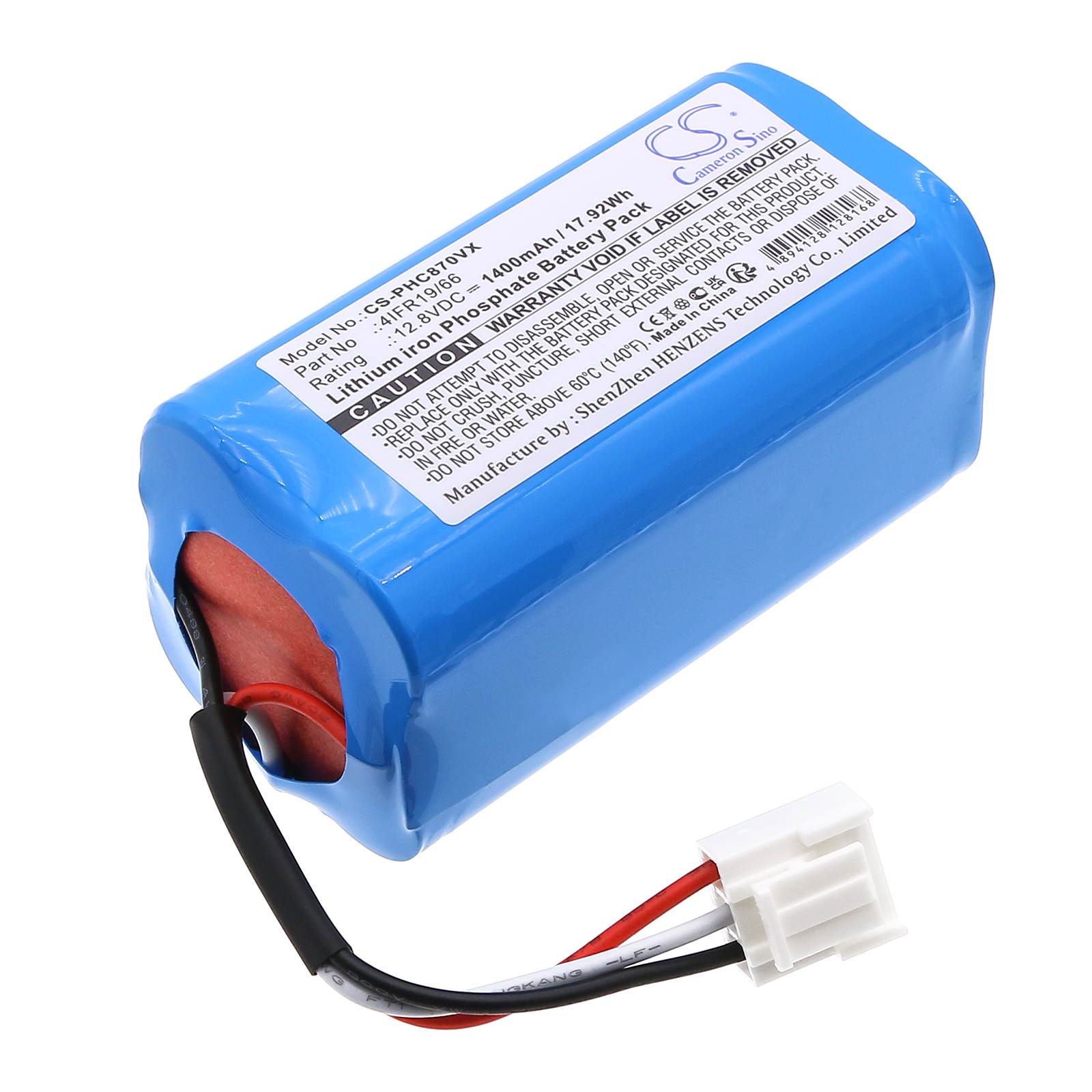 Battery for vacuum cleaner Philips 4IFR19/66 - 12.8V 1400 mAh