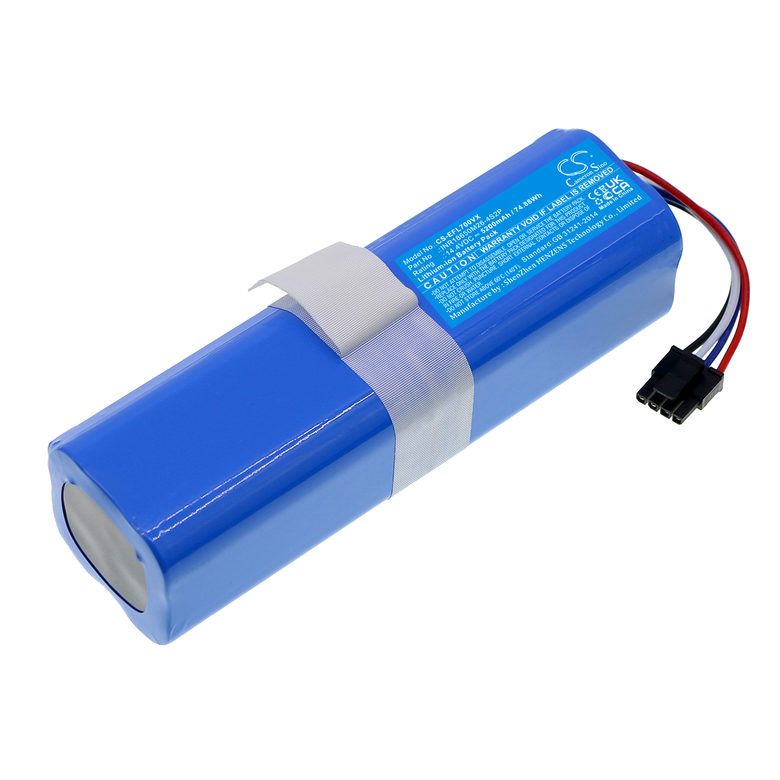 Battery for vacuum cleaner Eufy INR18650M26-4S2P - 14.4V 5200 mAh