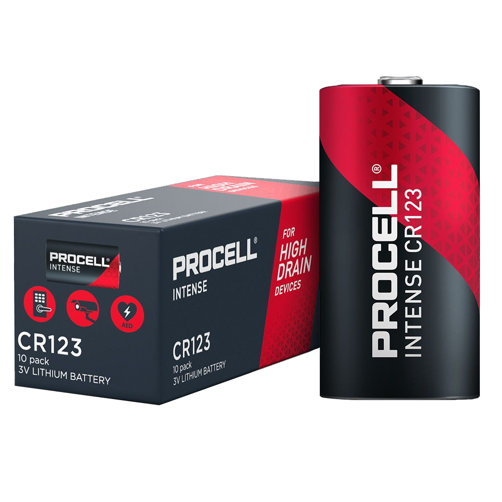 Lithium Batteries CR123A 3V Duracell Procell Intense 10B