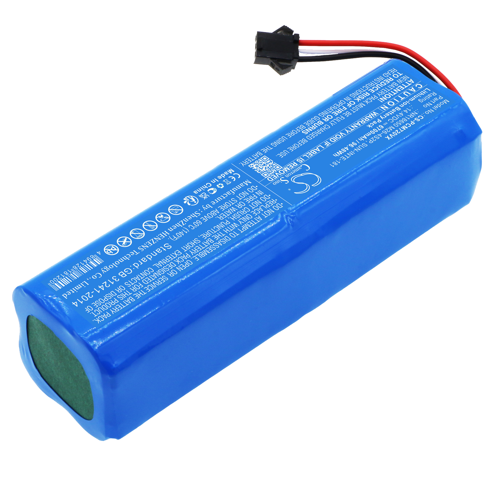 Battery for vacuum cleaner Laresar L6 Pro 14.4V 6700 mAh