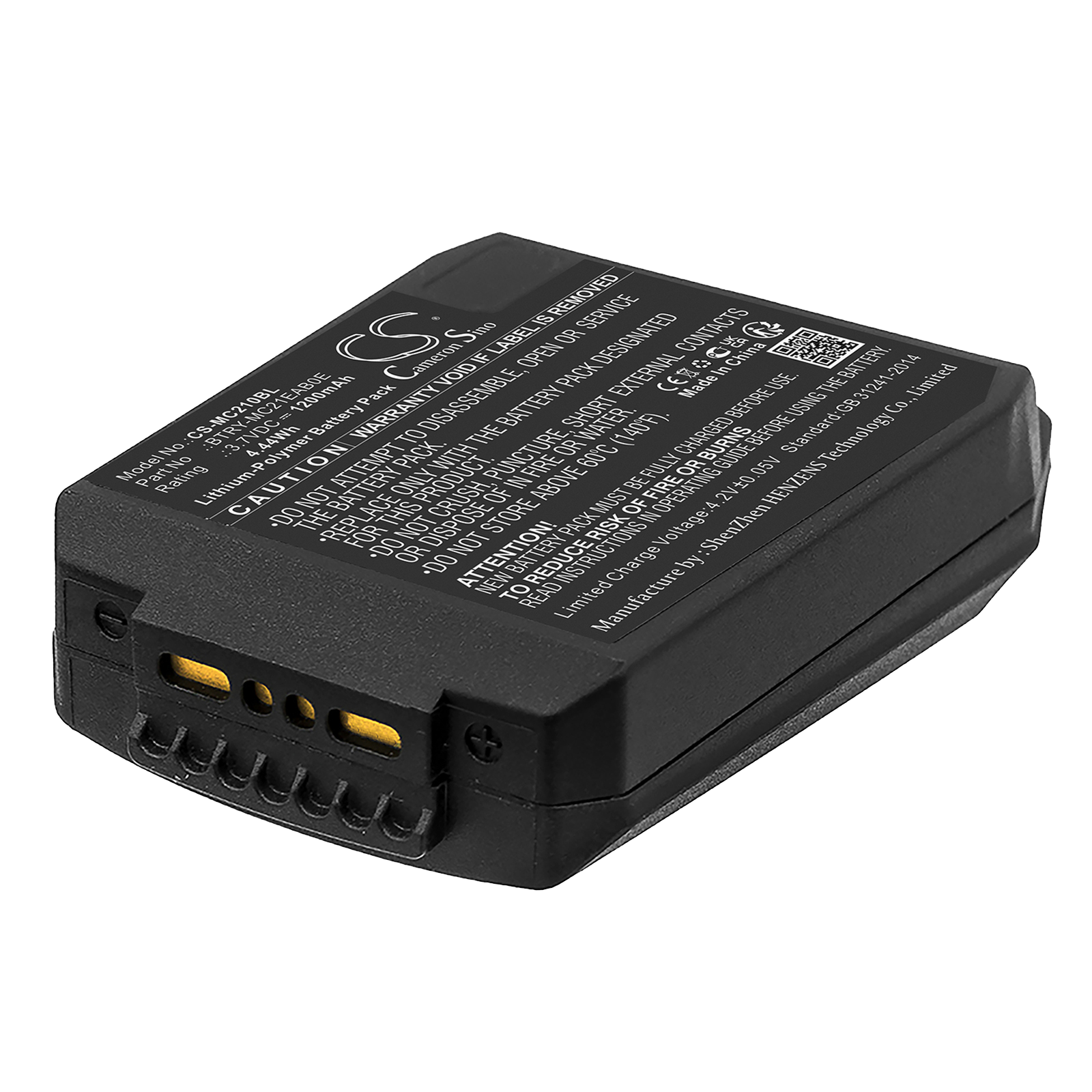 Battery for Motorola BTRY-MC21EAB0E 82-150612-01 3.7V 1200 mAh