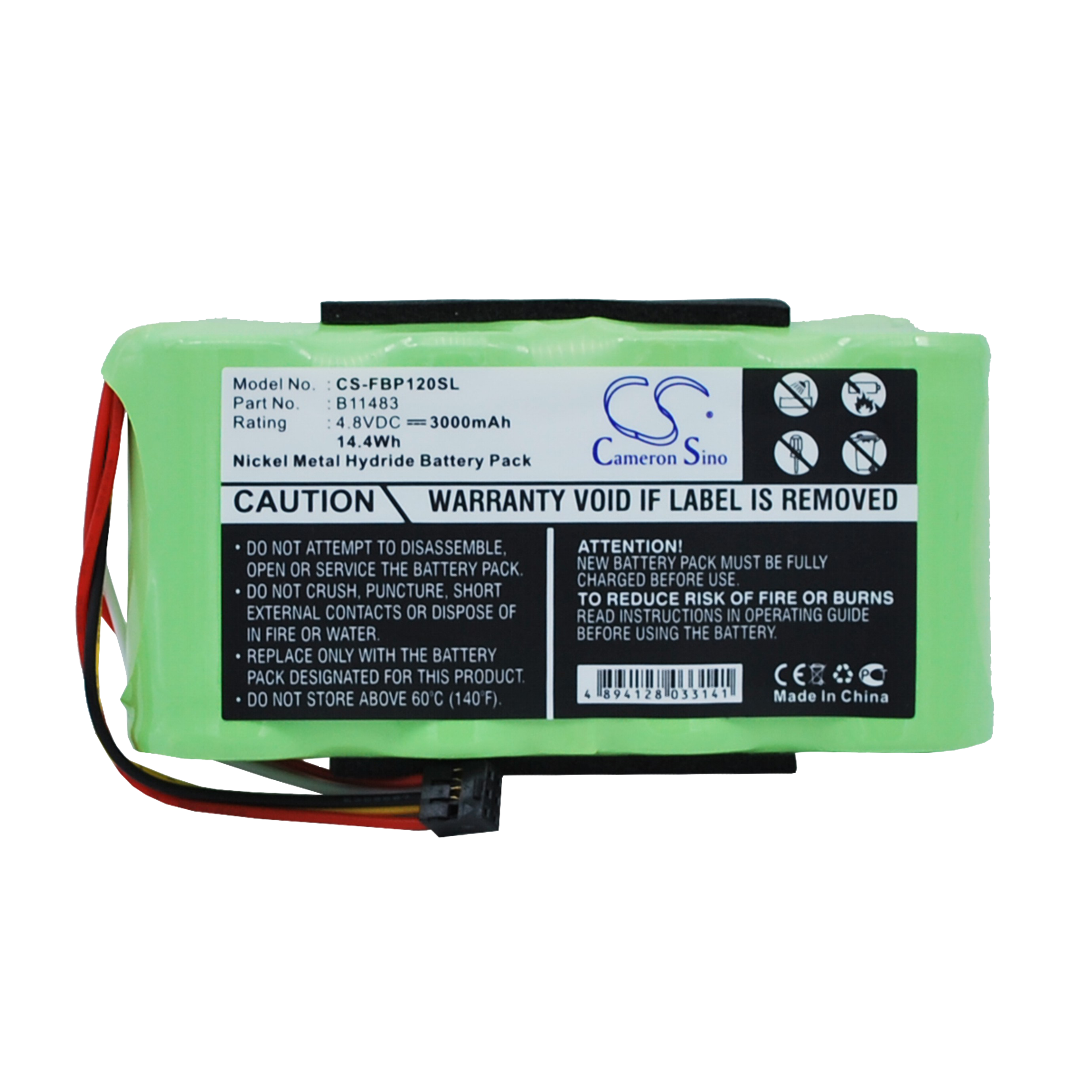 Battery for Fluke Scope Meter BP123 B11483 - 4.8V 3000 mAh