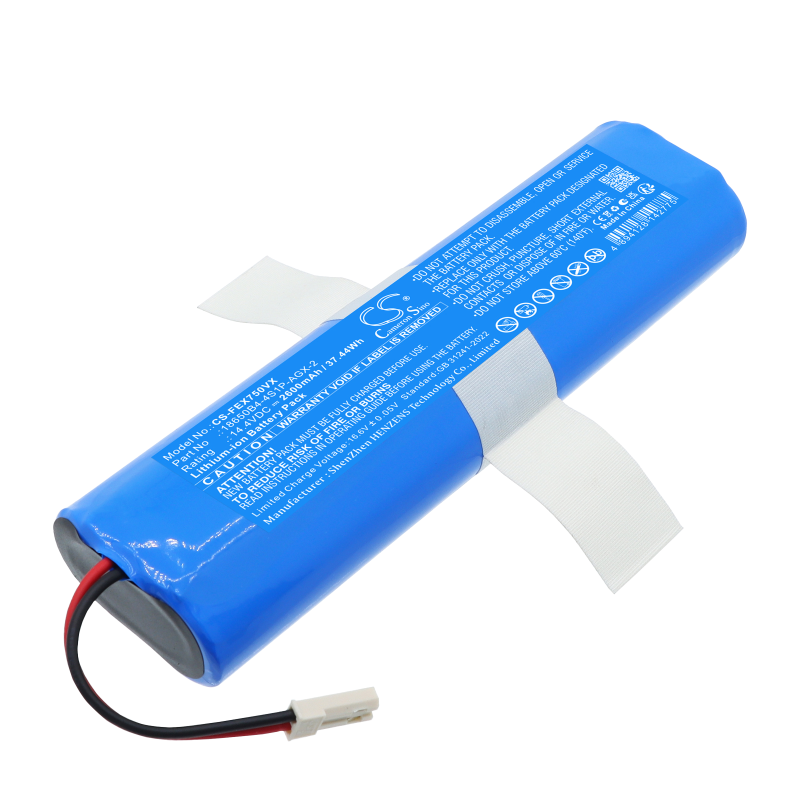 Battery for vacuum cleaner Ilife 18650B4-4S1P-AGX-2 - 14.4V 2600 mAh