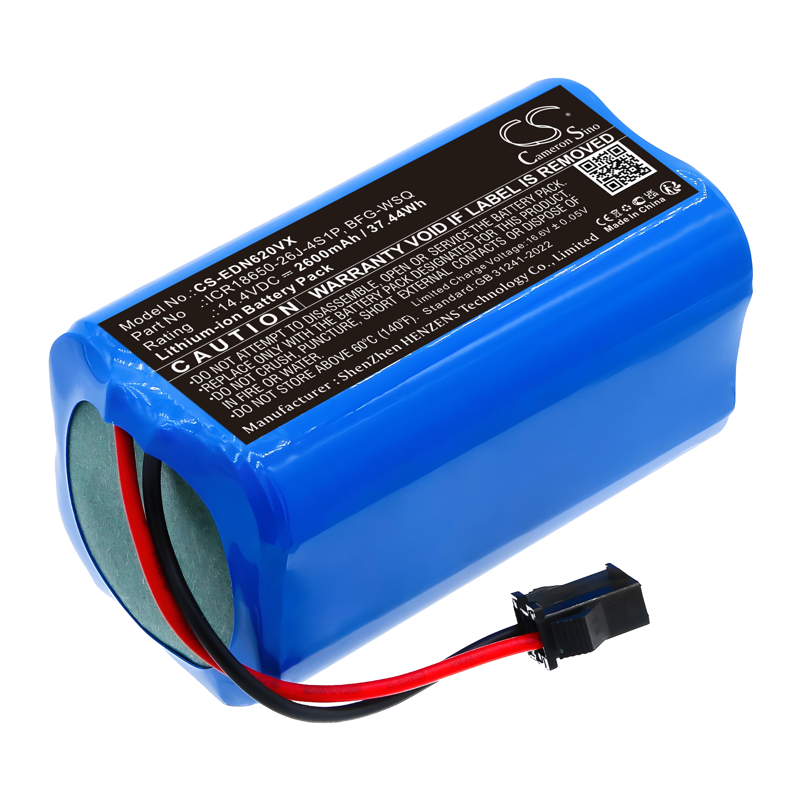 Battery for vacuum cleaner Kitfort KT-519 KT-520 KT-529 - 14.4V 2600 mAh