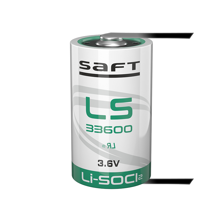 Battery LS 33600 Li-SOCl2 Saft ER-D 3.6V 17000mAh with U-plates