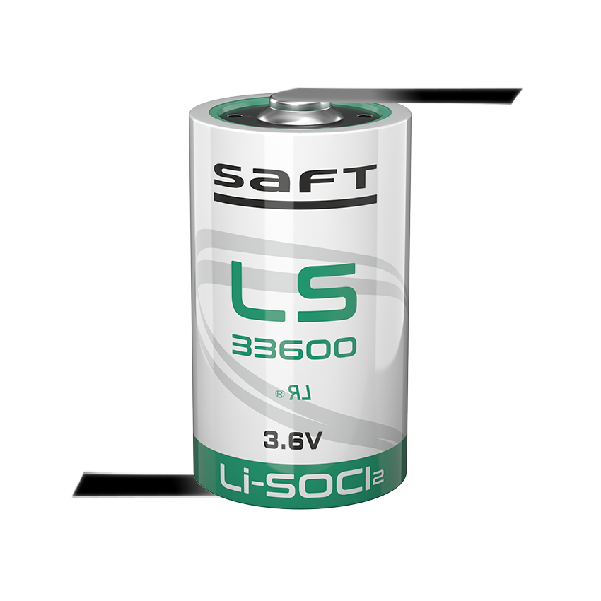 Battery LS 33600 Li-SOCl2 Saft ER-D 3.6V 17000mAh with Z tabs