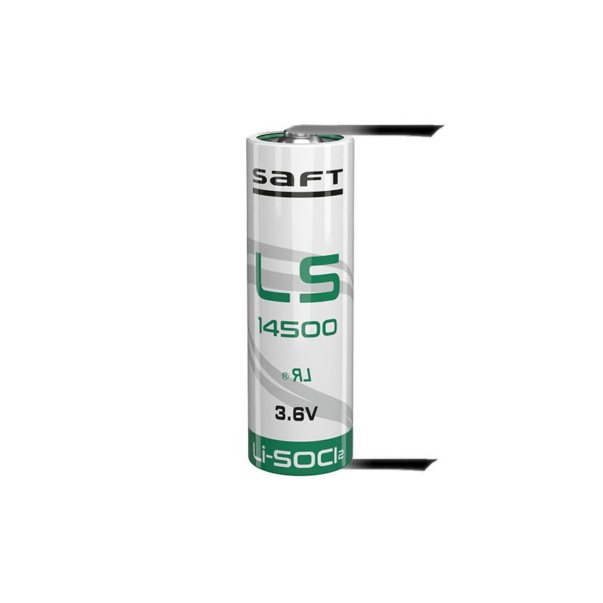 Батерия 14500 SAFT LS14500LF-U AA 3.6V 2600 mAh с пластини