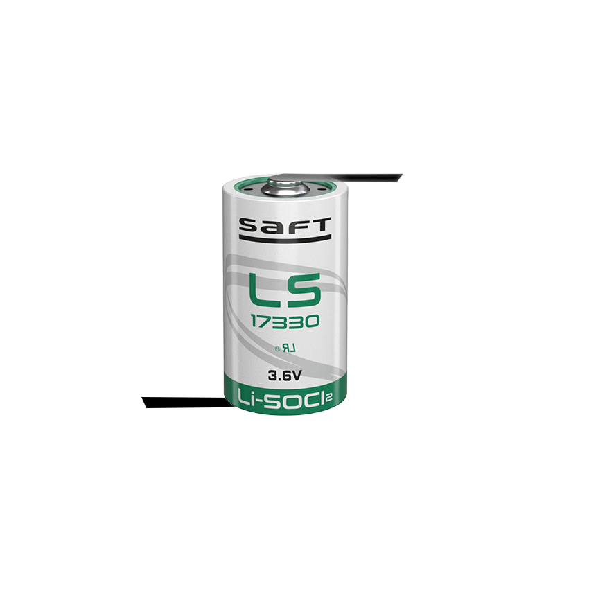 Saft LS 17330 CNR 2/3A Li-SOCl2 3.6V 2100 mAh Battery with Z Tabs