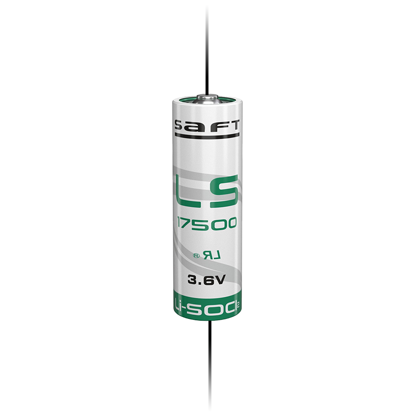 SAFT LS 17500-CNA Battery 3.6V 3600 mAh with axial terminal