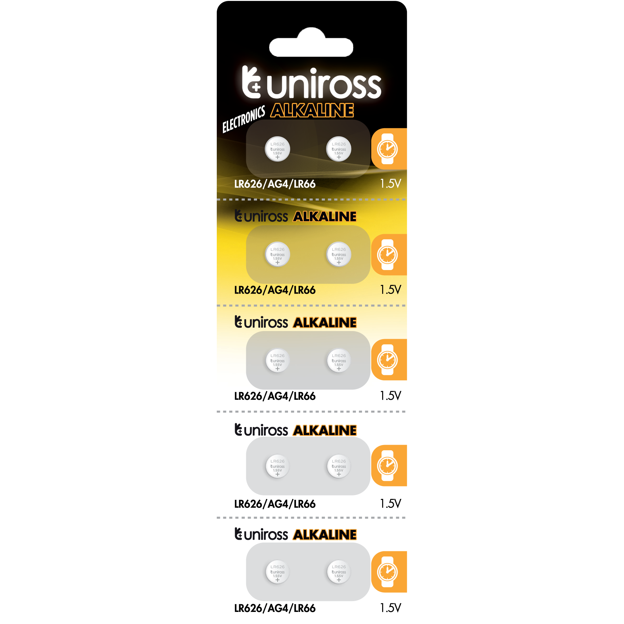Alkaline Batteries AG4 Uniross - LR626 - 377 - 177