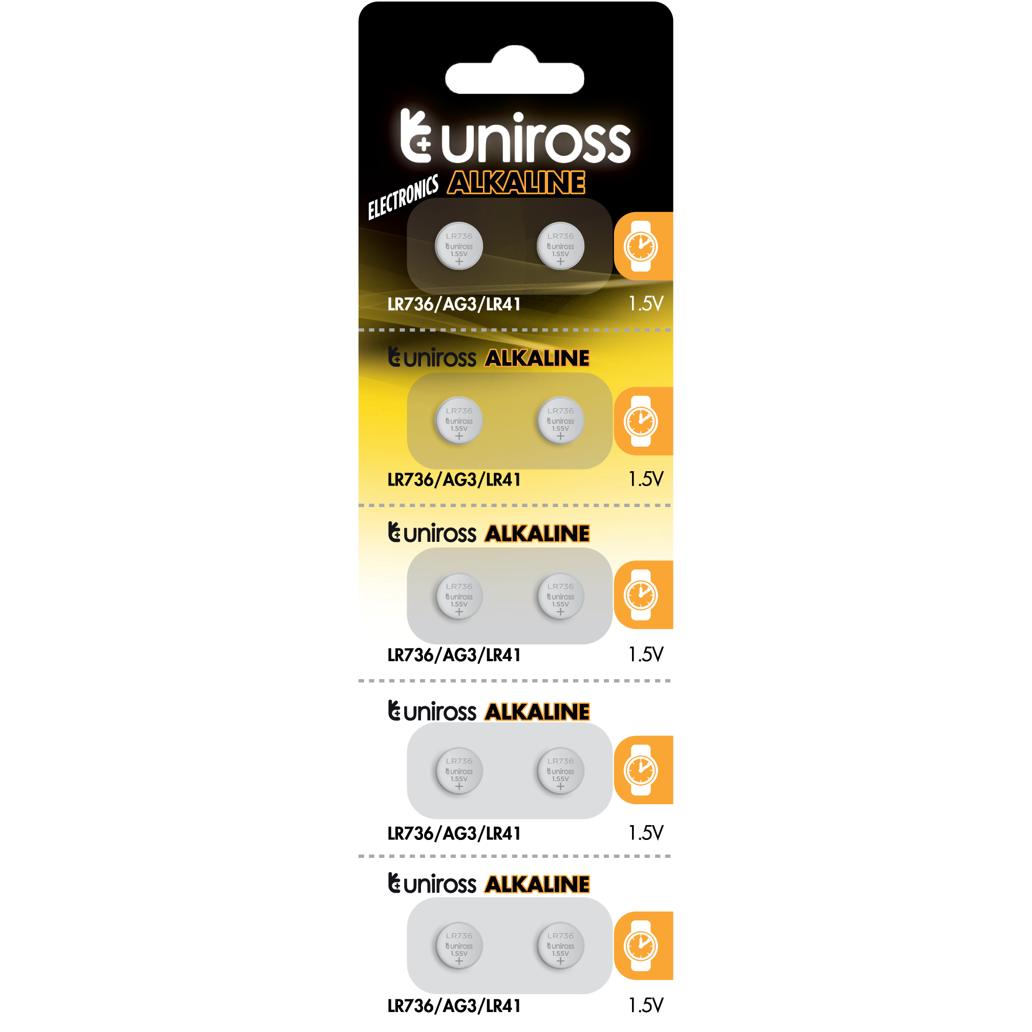10 Alkaline Batteries AG3 LR41 392 192 - 1.55V Uniross