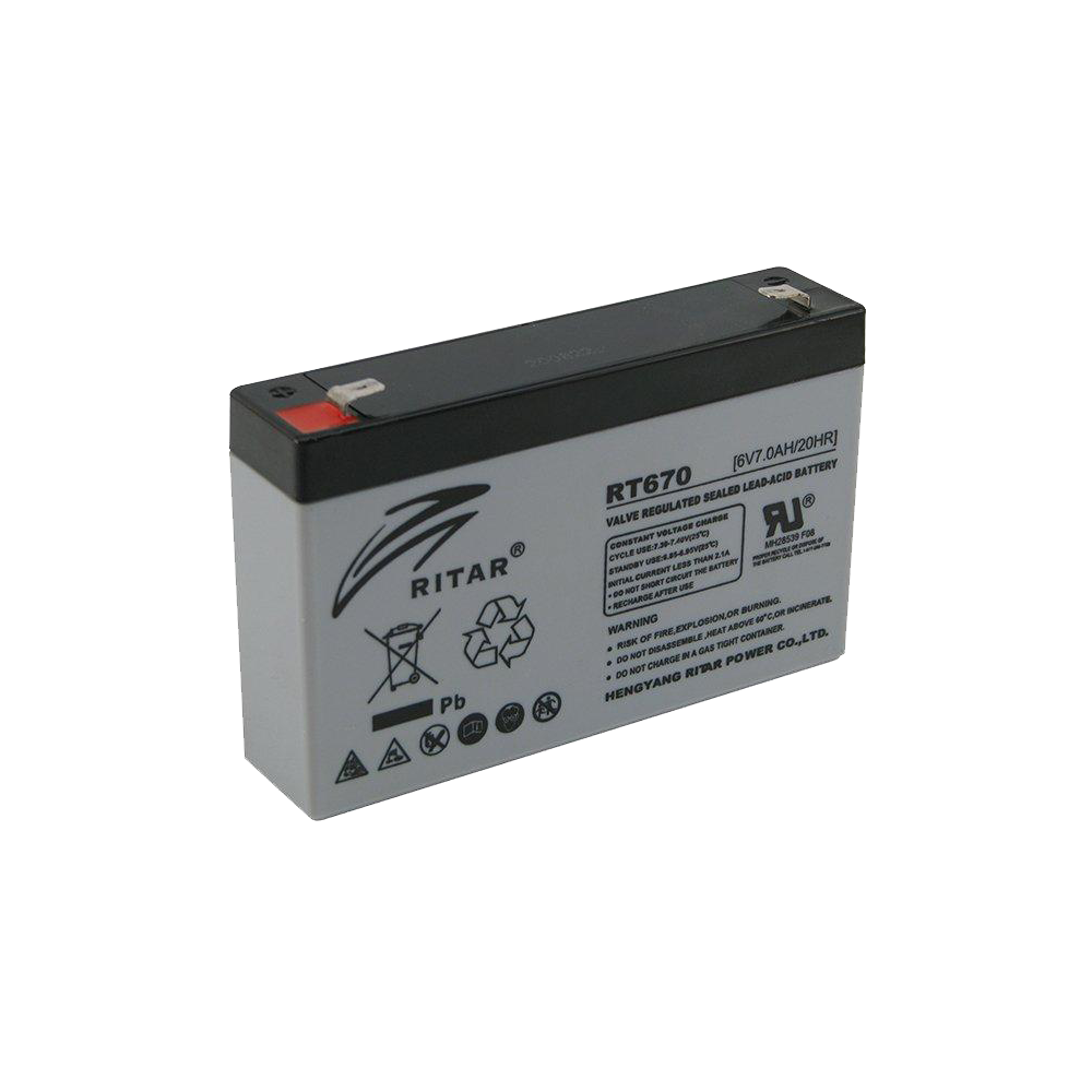 Lead-acid Battery AGM 6V T1 7.0 AH - RITAR
