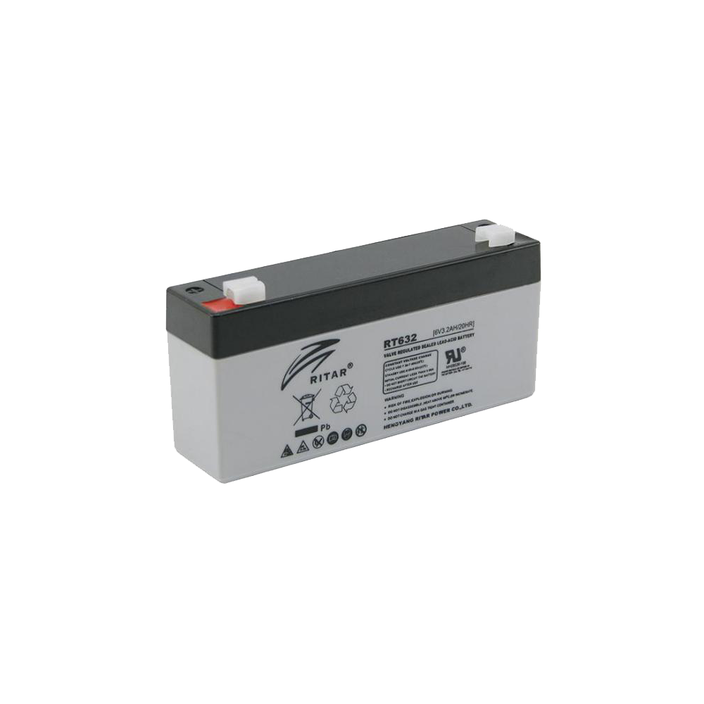 AGM Lead-Acid Battery 6V T1 3.2 AH - RITAR