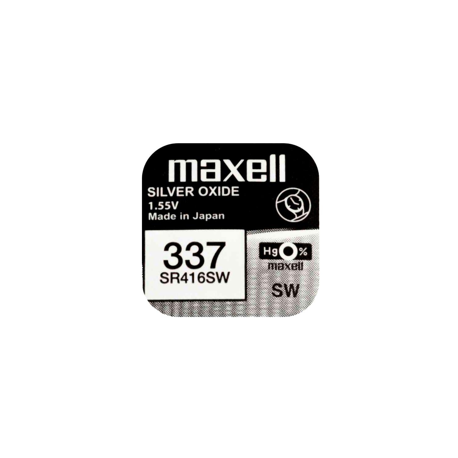 Maxell 337 SR416SW 1.55V silver oxide battery