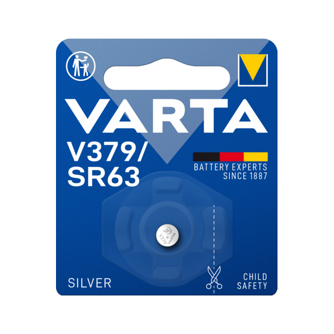 Watch Battery V379 Varta 379 SR63 SR521SW - 1.55V