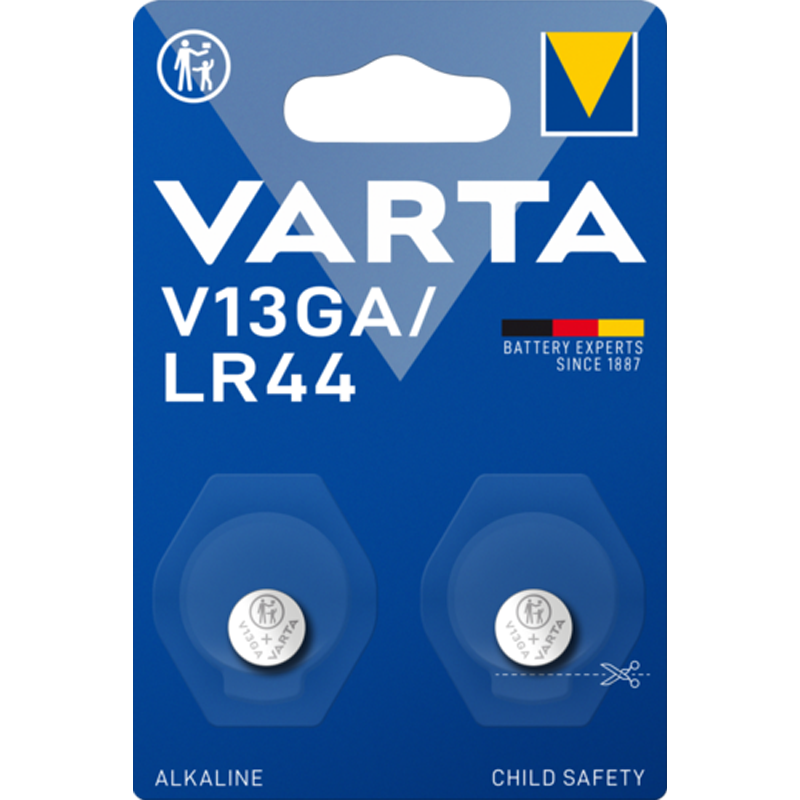 Varta V13GA LR44 AG13 alkaline batteries 1.5V 2 pcs