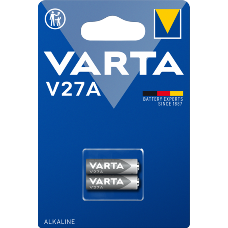 Алкална батерия MN27 Varta V27A - А27 12V - 2 броя