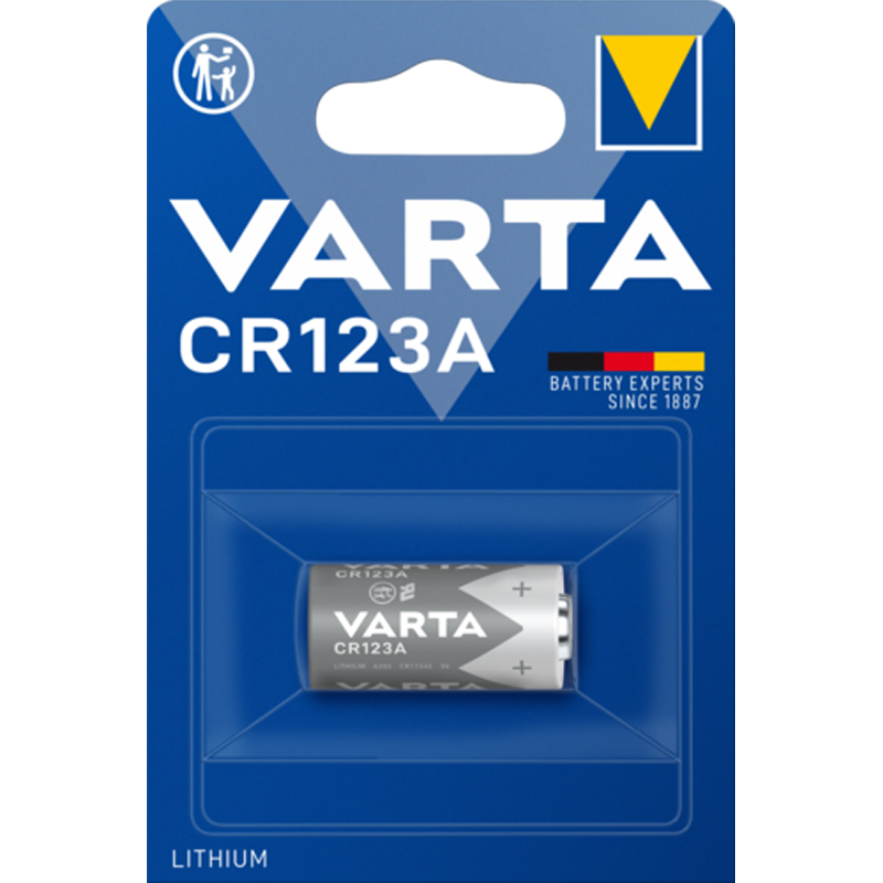 Литиева батерия CR123 Varta CR123A - DL123A - 3V