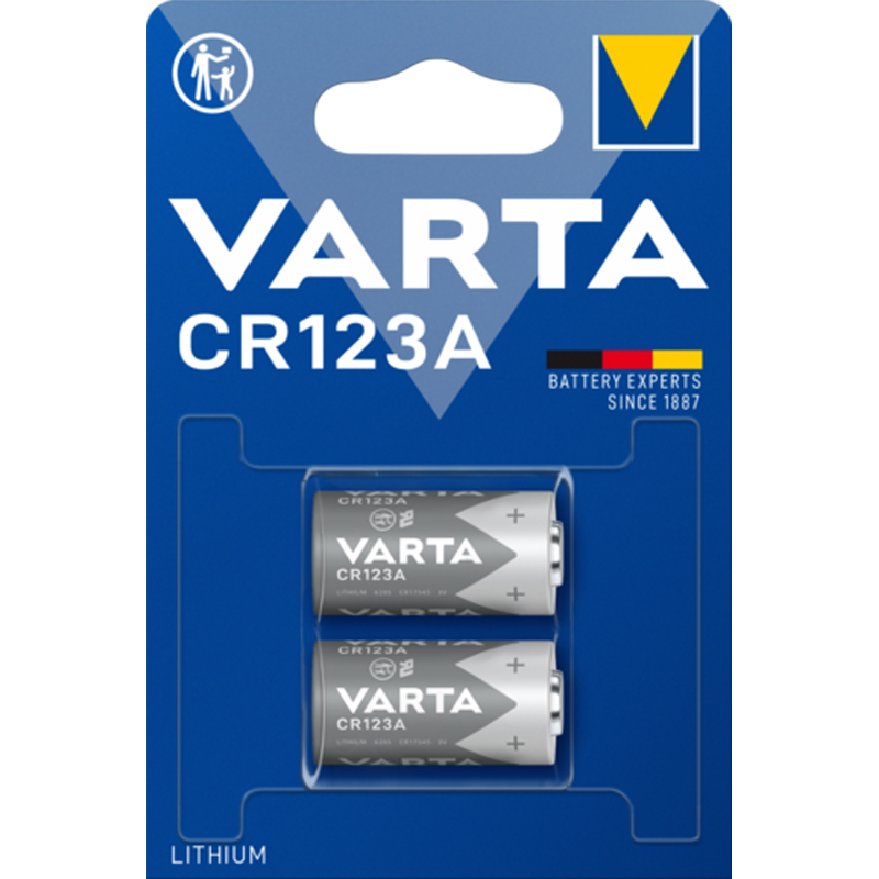 Lithium Batteries CR123 Varta CR123A - DL123A - 3V