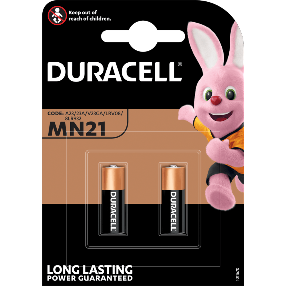 Duracell MN21 A23 12V alkaline batteries 2 pcs